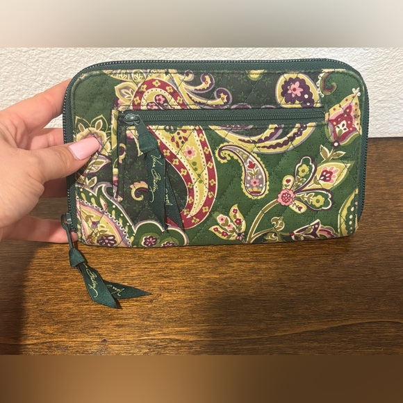 Vera Bradley Teal Quilted Wallet EUC - Picture 5 of 9